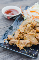 pork chitterlings fried