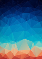 Spectrum geometric background made of triangles