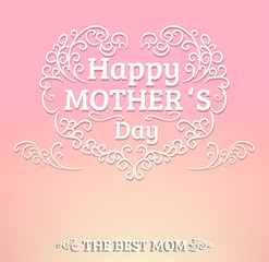 Beautiful Typographical blur Background With Hand Drawn Heart 