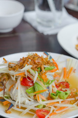 Som Tum with crab