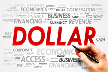 DOLLAR word cloud, business concept