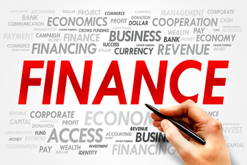 FINANCE word cloud, business concept