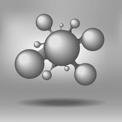 Vector : Circle net work background