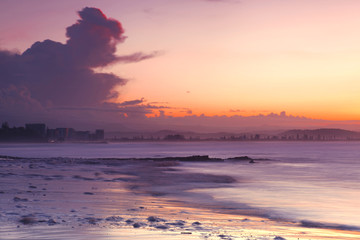 View of the ocean from Snapper Rocks in the afternoon.