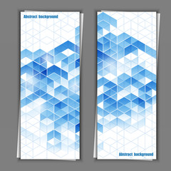 Set of banner templates with abstract background. 
