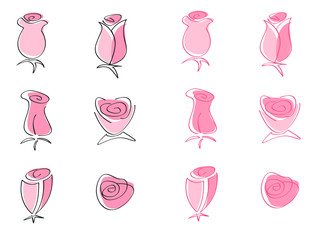 Rose logo collection 