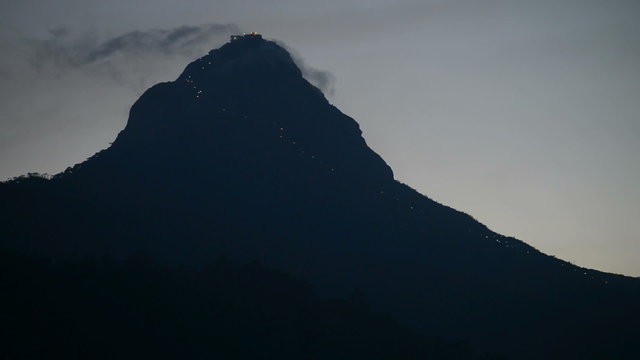 Mountain Adam's Peak (Sri Pada), Maskeliya, Sri Lanka, Asia
