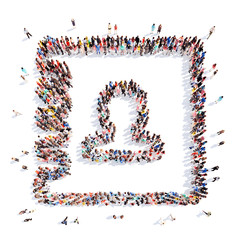 people in the form of a notebook page.