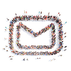 people in the form of a letter.