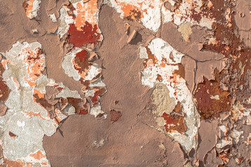 chipped paint on old concrete wall texture background