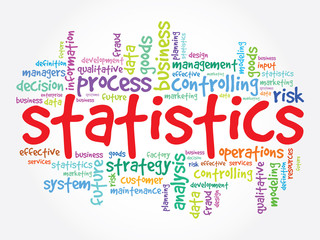 Obraz premium STATISTICS word cloud, business concept