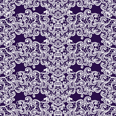 Lace seamless pattern with flowers