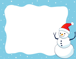 Snowman winter frame