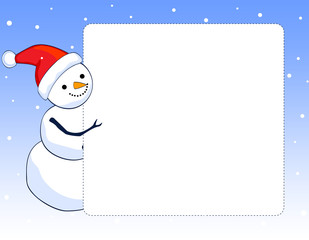 Snowman winter frame