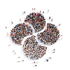 People in the form of an abstract symbol business.