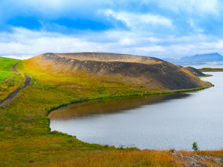 Pseudocrater at Myvatn Lake