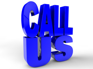 Call us - over white Background