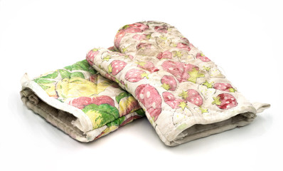 Old Kitchen glove on a white background