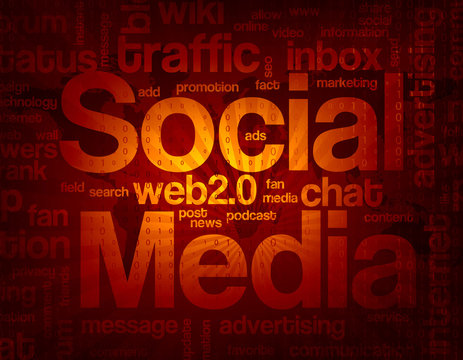 Social media background / wordcloud