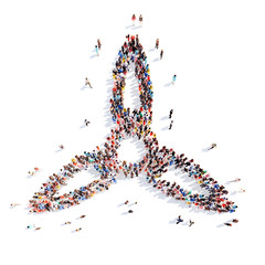 people in the form of a propeller.