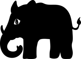 Silhouette of elephant