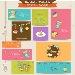 Social media ads or header for Ramadan Kareem celebration.