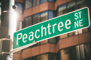 Peachtree Street in Atlanta - obrazy, fototapety, plakaty