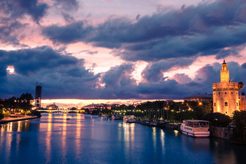 Seville at Night in Andalusia