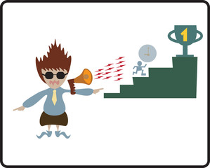 Boss shouting to employee