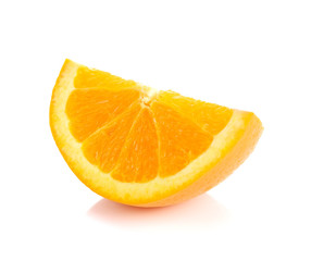 orange slice on white background