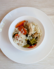 rice with vegetables and chicken