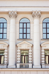 beautiful old architectural facade the building in the city