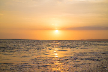 sunset over sea