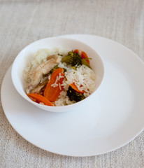 rice with vegetables and chicken