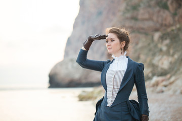 Romantic portrait of young beautiful lady