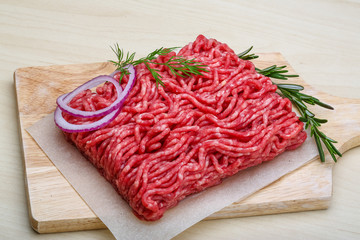 Raw beef minced meat
