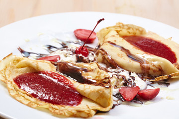 pancakes with jam