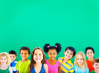 Diversity Children Friendship Innocence Smiling Concept