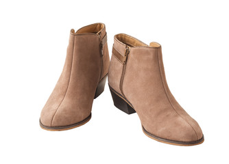 Beige female shammy boot