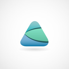 Abstract water triangle  logo. Technology, web,