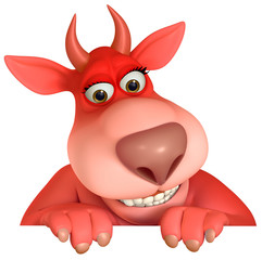 red cartoon monster 3d