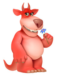 red cartoon monster 3d