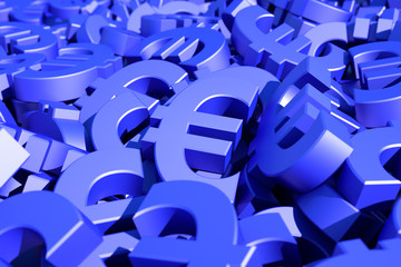 Infinite Euro currency background