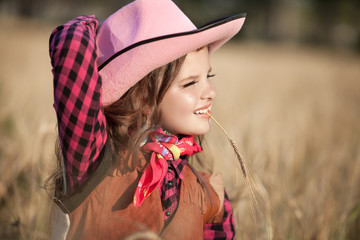 cute little girl outdoor portrait