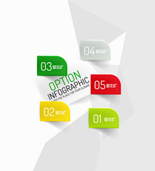 Colorful fresh sticker infographics