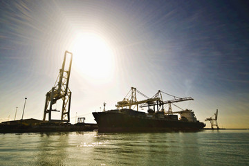 Fototapeta na wymiar container operation in port, Port Elizabeth