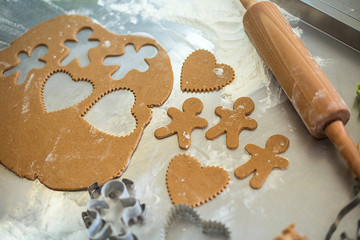 roll the dough and cut molds