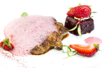 Roast goose liver