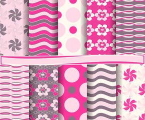 set of  abstract vector paper for scrapbook 
