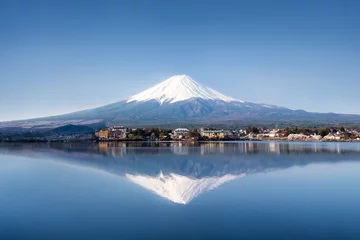 Papier peint adhésif Mont Fuji Berg Fuji in Kawaguchiko Japan 